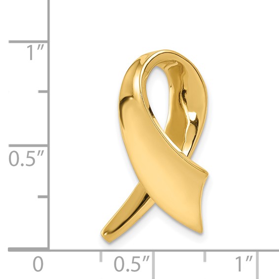 14k Polished Slide Fits up to 6mm Regular/10mm Fancy or Reversible Omega