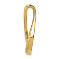 14K Yellow Gold Polished Slide Fits Up to 8mm Regular 10mm Fancy Or Reversible Omega view 2