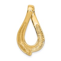 14K Yellow Gold Polished Slide Fits Up to 8mm Regular 10mm Fancy Or Reversible Omega view 3
