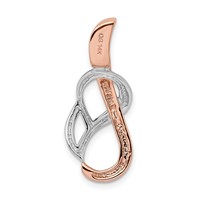 14K Two-tone Slide Fits Up to 4mm Regular 6mm Fancy Or Reversible Omega view 3
