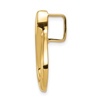 14K Yellow Gold Polished Slide Fits Up to 4mm Regular 6mm Fancy Or Reversible Omega view 3