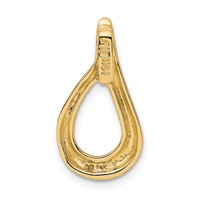 14K Yellow Gold Polished Slide Fits Up to 4mm Regular 6mm Fancy Or Reversible Omega view 2
