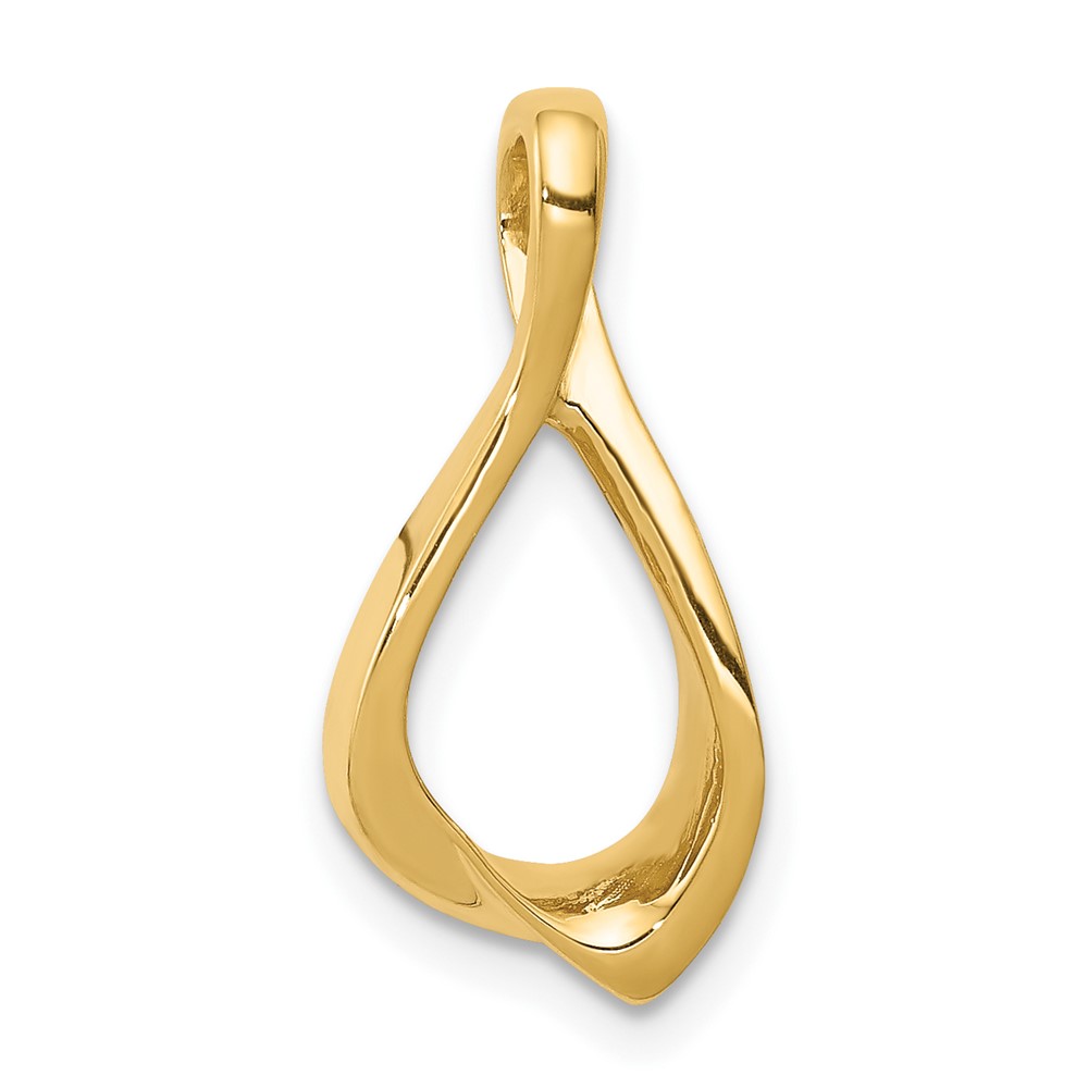 14K Yellow Gold Polished Chain Slide