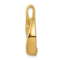 14K Yellow Gold Polished Slide Fits Up to 2mm Regular 4mm Fancy Or Reversible Omega view 2