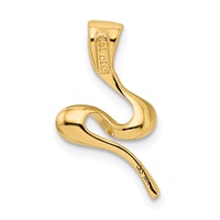 14K Yellow Gold Polished Slide Fits Up to 2mm Regular 4mm Fancy Or Reversible Omega view 3