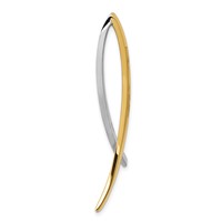 14K Two-Tone Slide Fits Up to 10mm Regular Fancy Reversible Omega view 2