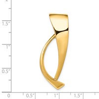 14K Polished Slide Fits Up to 8mm Regular Fancy Reversible Omega view 4