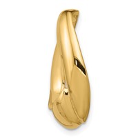 14K Yellow Gold Polished Oval Slide Fits Up to 8mm Regular 10mm Fancy Or Reversible Omega view 2