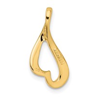 14K Yellow Gold Polished Slide Fits Up to 2mm Regular 4mm Fancy Or Reversible Omega view 3