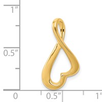 14K Yellow Gold Polished Slide Fits Up to 2mm Regular 4mm Fancy Or Reversible Omega view 4
