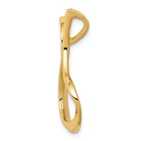 14K Yellow Gold Polished Slide Fits Up to 2mm Regular 3mm Fancy Or Reversible Omega view 2