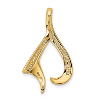 14K Yellow Gold Polished Slide Fits Up to 2mm Regular 6mm Fancy Or Reversible Omega view 3