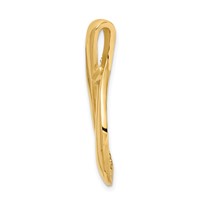 14K Yellow Gold Polished Slide Fits Up to 2mm Regular 6mm Fancy Or Reversible Omega view 2