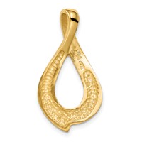 14K Yellow Gold Polished Slide Fits Up to 2mm Regular 6mm Fancy Or Reversible Omega view 3