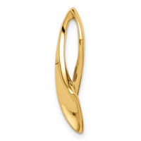 14K Yellow Gold Polished Slide Fits Up to 2mm Regular 6mm Fancy Or Reversible Omega view 2