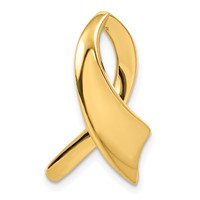 14K Yellow Gold Polished Slide Fits Up to 2mm Regular 6mm Fancy Or Reversible Omega view 1