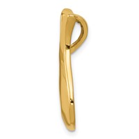 14K Yellow Gold Polished Slide Fits Up to 2mm Regular 3mm Fancy Or Reversible Omega view 2