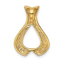 14K Yellow Gold Polished Slide Fits Up to 2mm Regular 3mm Fancy Or Reversible Omega view 3