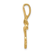 14K Yellow Gold Polished Slide Fits Up to 2mm Regular 6mm Fancy Or Reversible Omega view 2