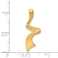 14K Yellow Gold Polished Slide Fits Up to 2mm Regular 6mm Fancy Or Reversible Omega view 4