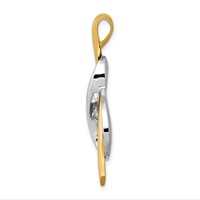 14K Polished Slide Fits Up to 2mm Regular 3mm Fancy Or Reversible Omega view 2