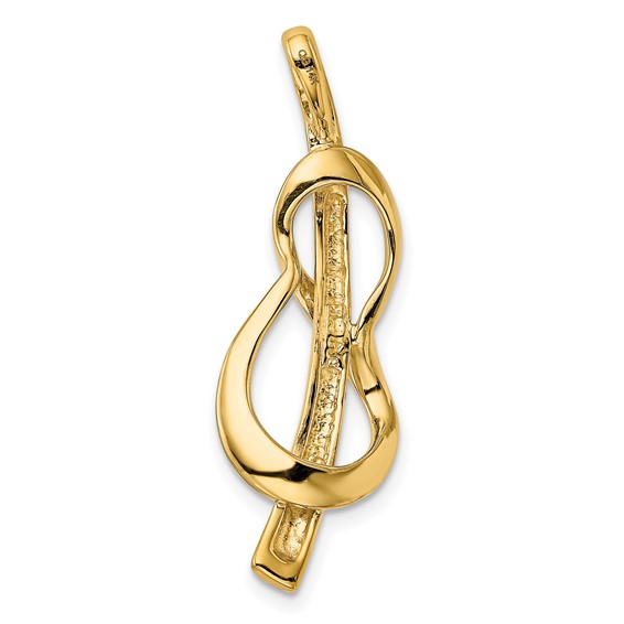 14k Polished Slide Fits up to 2mm Regular/3mm Fancy or Reversible Omega