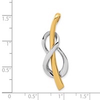 14K Polished Slide Fits Up to 2mm Regular 3mm Fancy Or Reversible Omega view 4