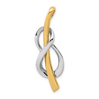 14K Polished Slide Fits Up to 2mm Regular 3mm Fancy Or Reversible Omega view 1