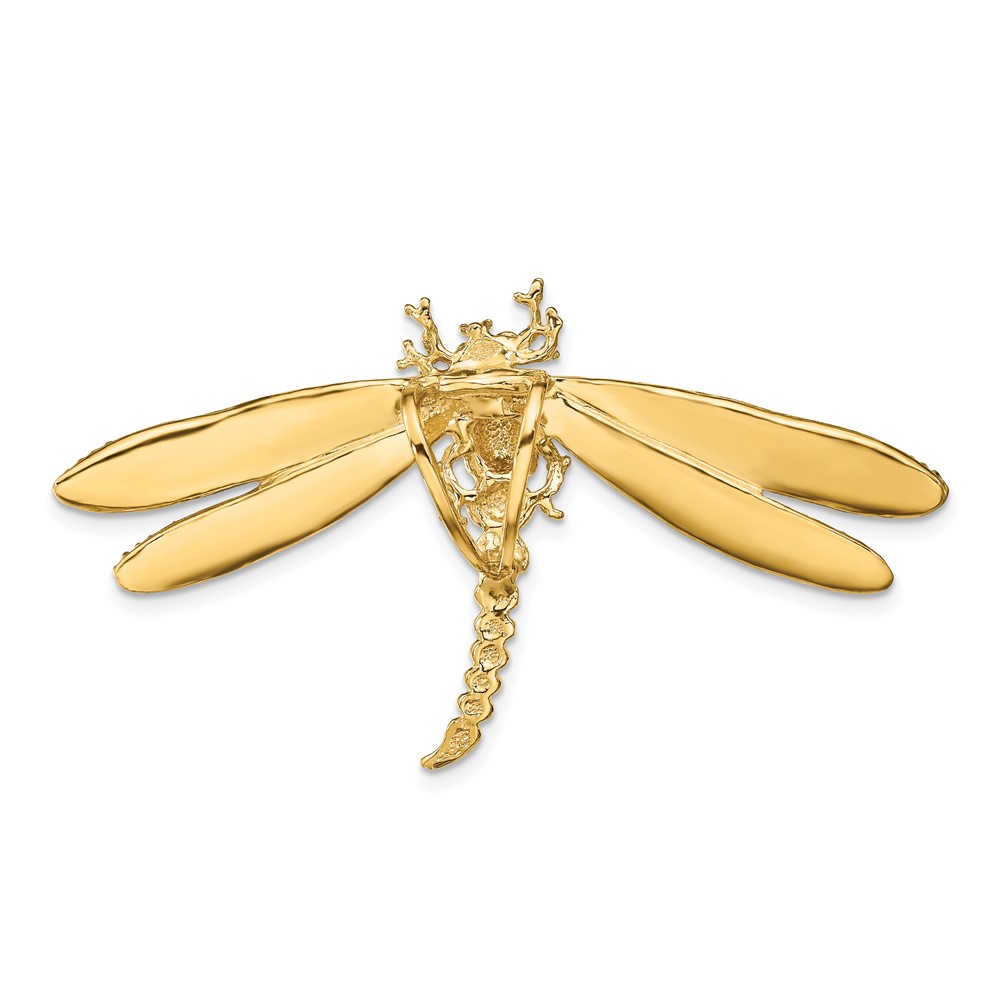 14K Multi-Color Enamel Dragonfly Charm (SL585)