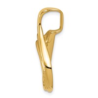 14K Yellow Gold Polished Slide Fits Up to 5mm Regular 6mm Fancy Or Reversible Omega view 2