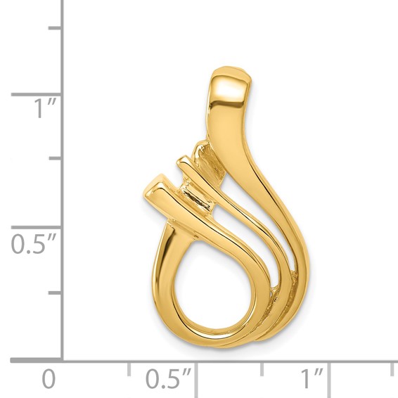 Gold Polished Slide Pendant
