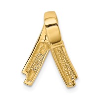 14K Yellow Gold Polished Slide Fits Up to 6mm Regular Fancy Reversible Omega view 3