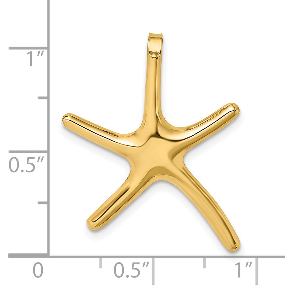 14K Polished Starfish Chain Slide (SL609)