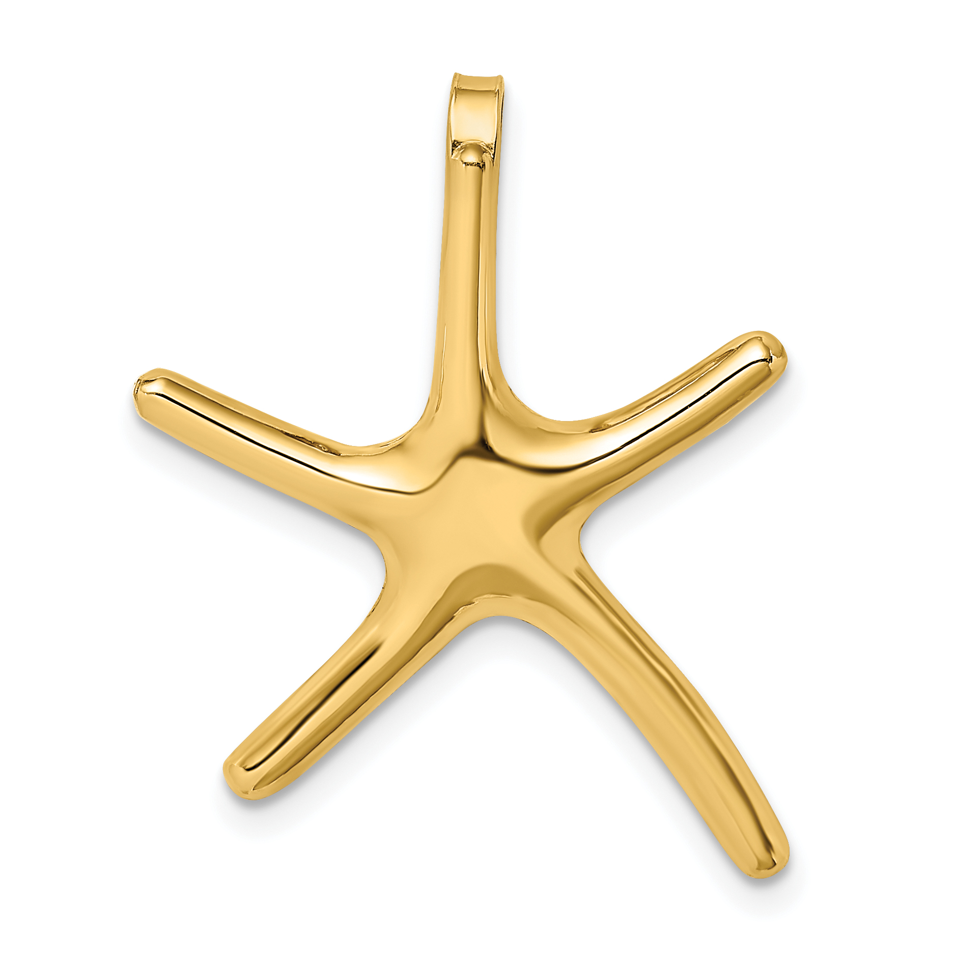14K Polished Starfish Chain Slide (SL609)