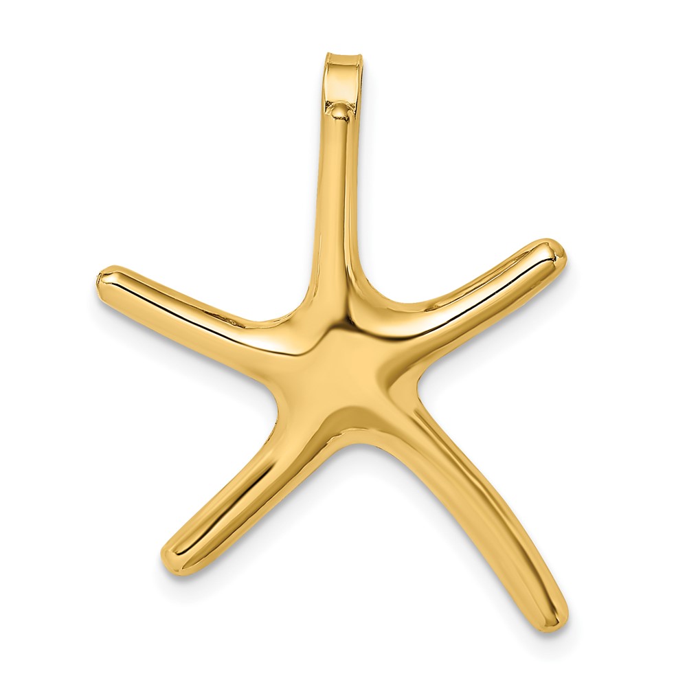 14K Polished Starfish Chain Slide (SL609)