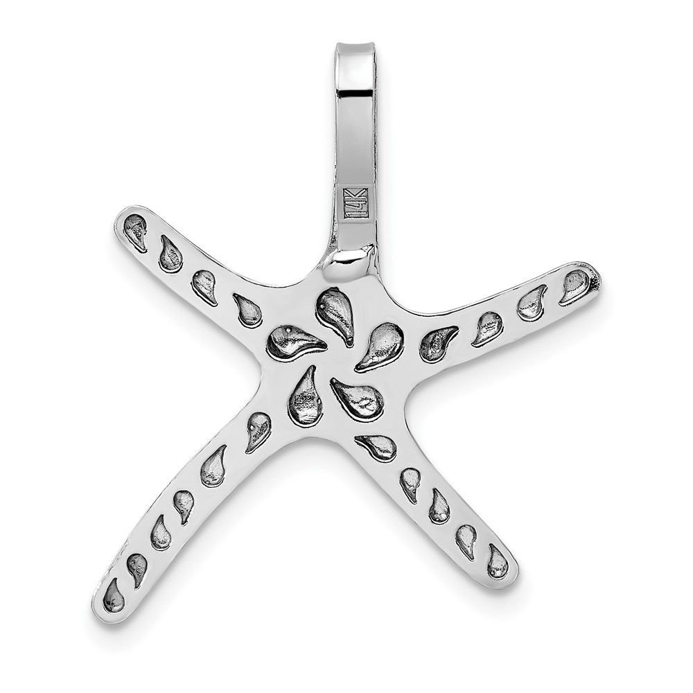 14K White Gold Starfish Chain Slide (SL609W)