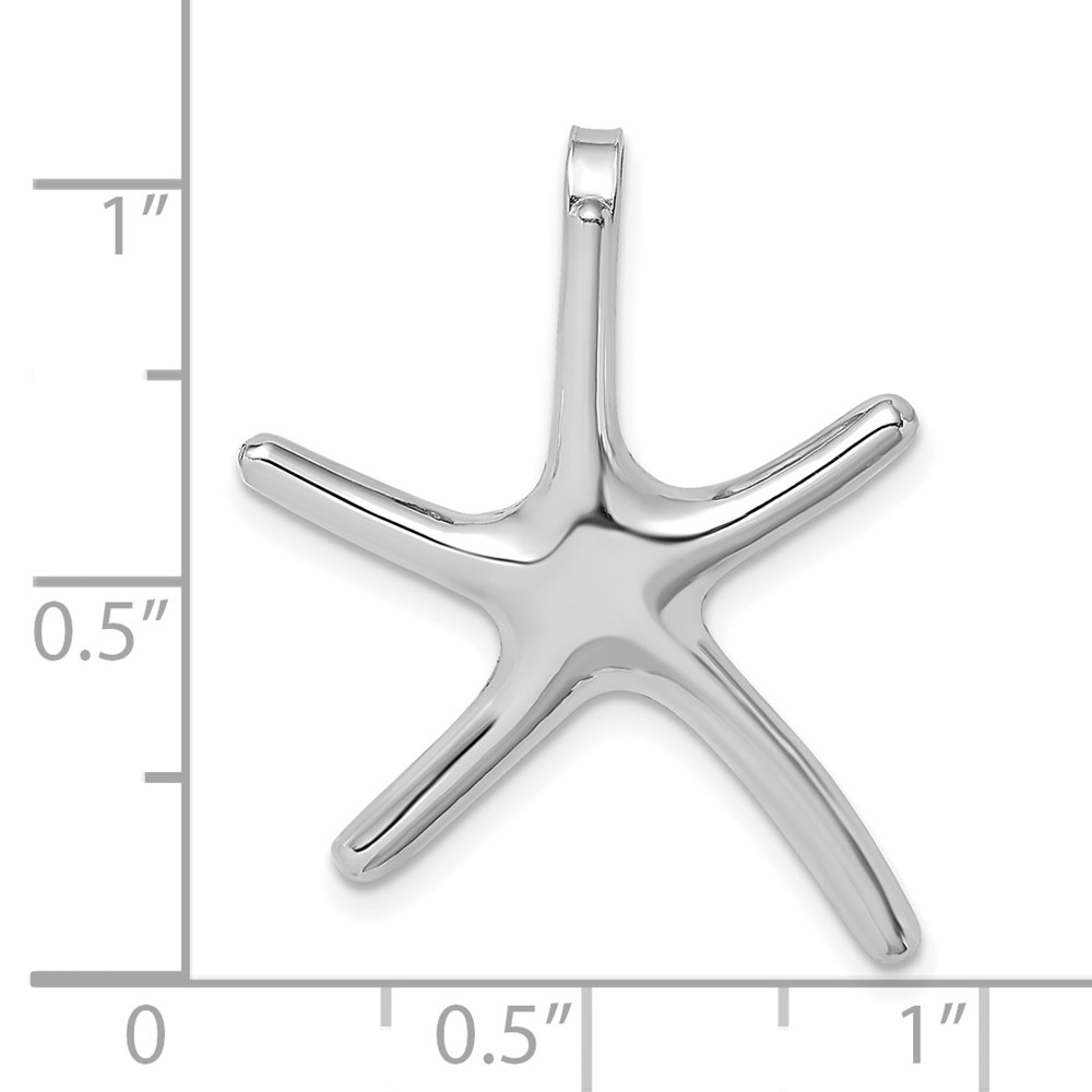 14K White Gold Starfish Chain Slide (SL609W)