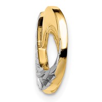 14K with Rhodium Diamond-cut Infinity Slide Fits Up to 4mm Fancy Or Reversible Omega Only view 2