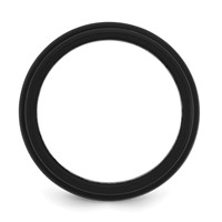 Silicone Black 9mm Ridged Edge Band view 2