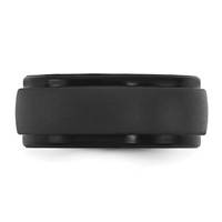 Silicone Black 9mm Ridged Edge Band view 3