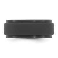 Silicone Dark Grey 9mm Ridged Edge Band view 3
