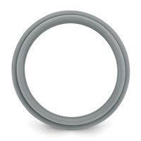 Silicone Light Grey 9mm Ridged Edge Band view 2