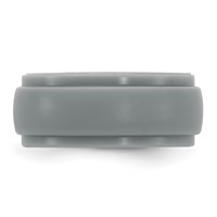 Silicone Light Grey 9mm Ridged Edge Band view 3