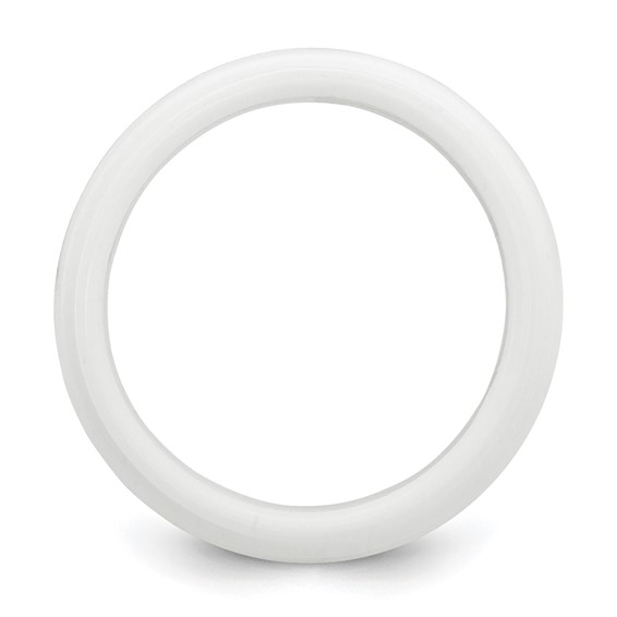 Silicone White 9mm Ridged Edge Band