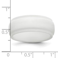 Silicone White 9mm Ridged Edge Band view 5