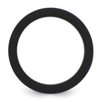 Silicone Black Band with Removable Blue Center 8mm view 2