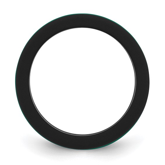 Silicone Black with Removable Green Center 8mm Band