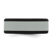 Silicone Black Band with Removable Grey Center 8mm view 3
