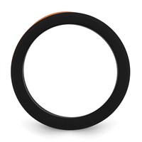 Silicone Black Band with Removable Orange Center 8mm view 2