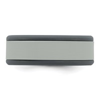 Silicone Grey Band with Removable Light Grey Center 8mm view 3